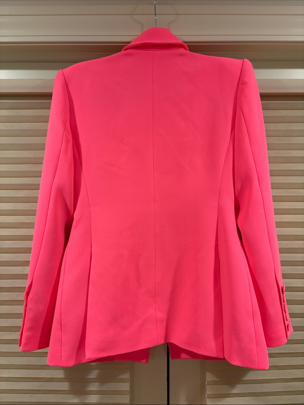 NWOT Alex Perry Vibrant Hot Pink Single-Button Tailored Blazer - Picture 5 of 8